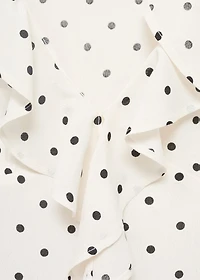 Polka-dot blouse with ruffles