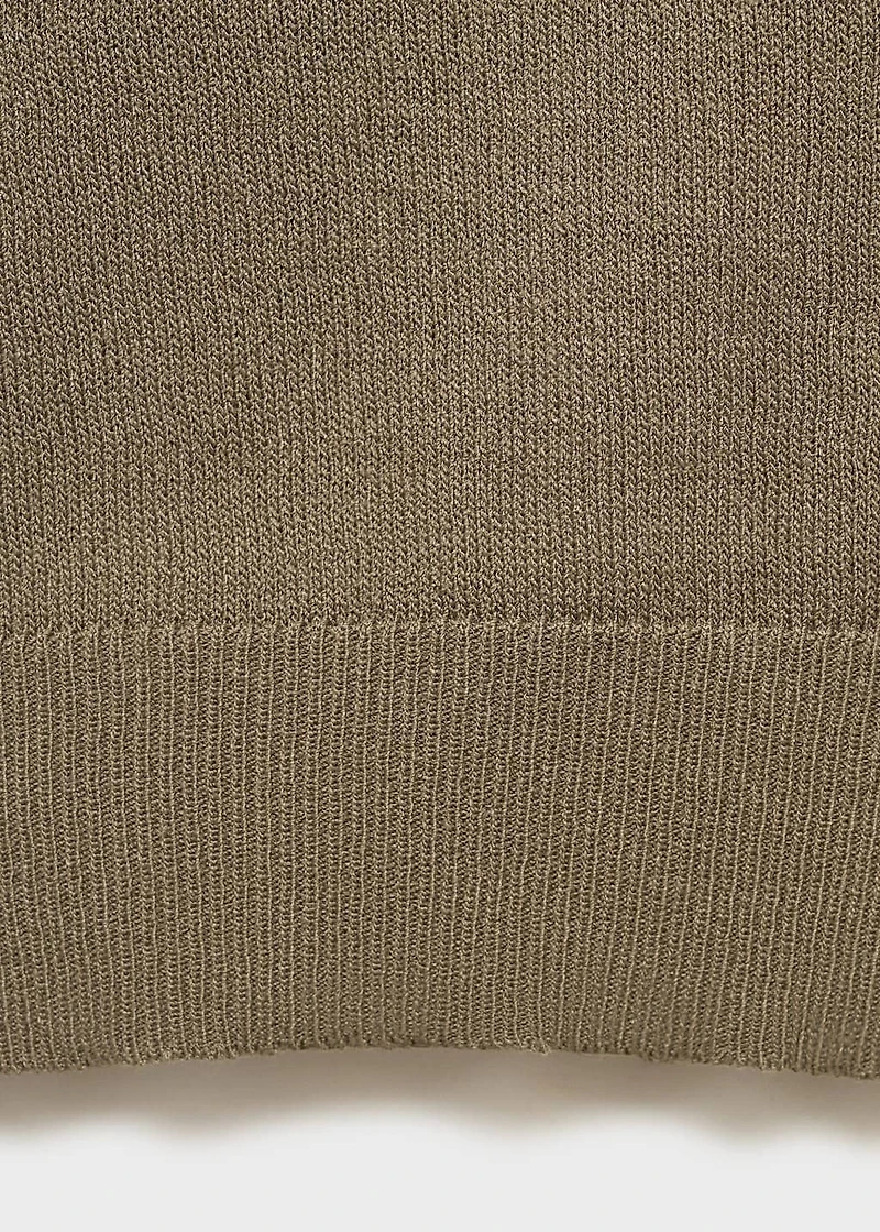 Fine-knit sweater with metallic detail