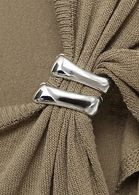 Fine-knit sweater with metallic detail
