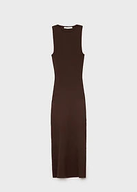 Halter-neck knitted dress