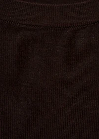 Short-sleeved knitted cotton sweater