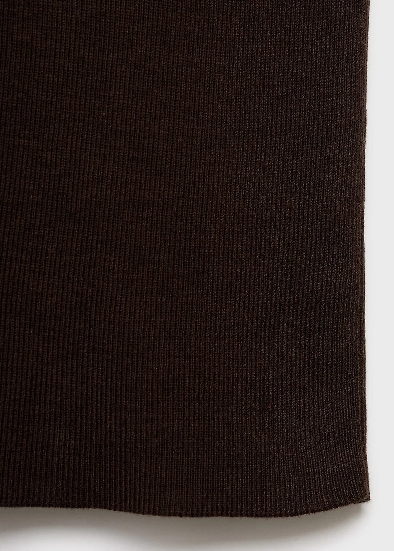 Short-sleeved knitted cotton sweater
