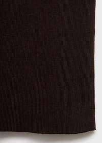 Short-sleeved knitted cotton sweater