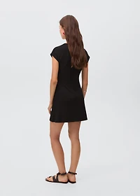 Ribbed short dress