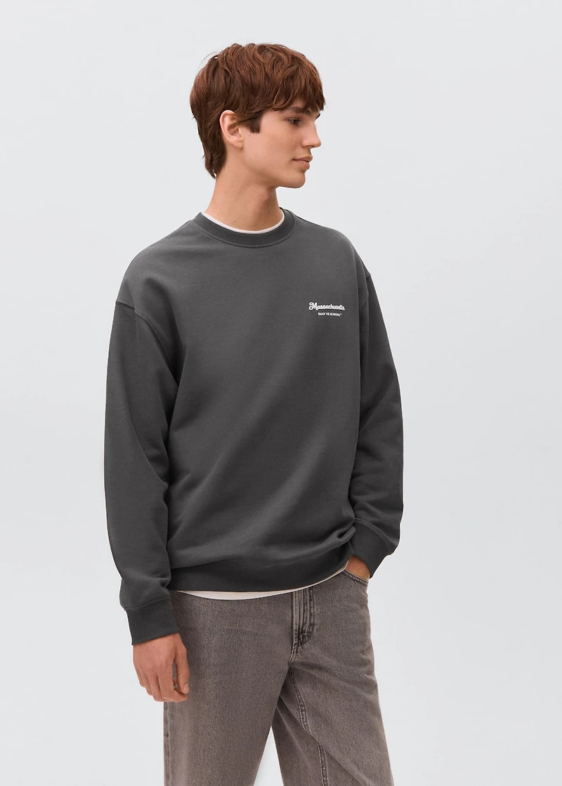 Printed cotton sweatshirt