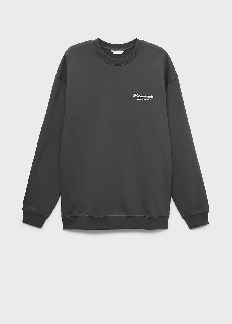 Printed cotton sweatshirt