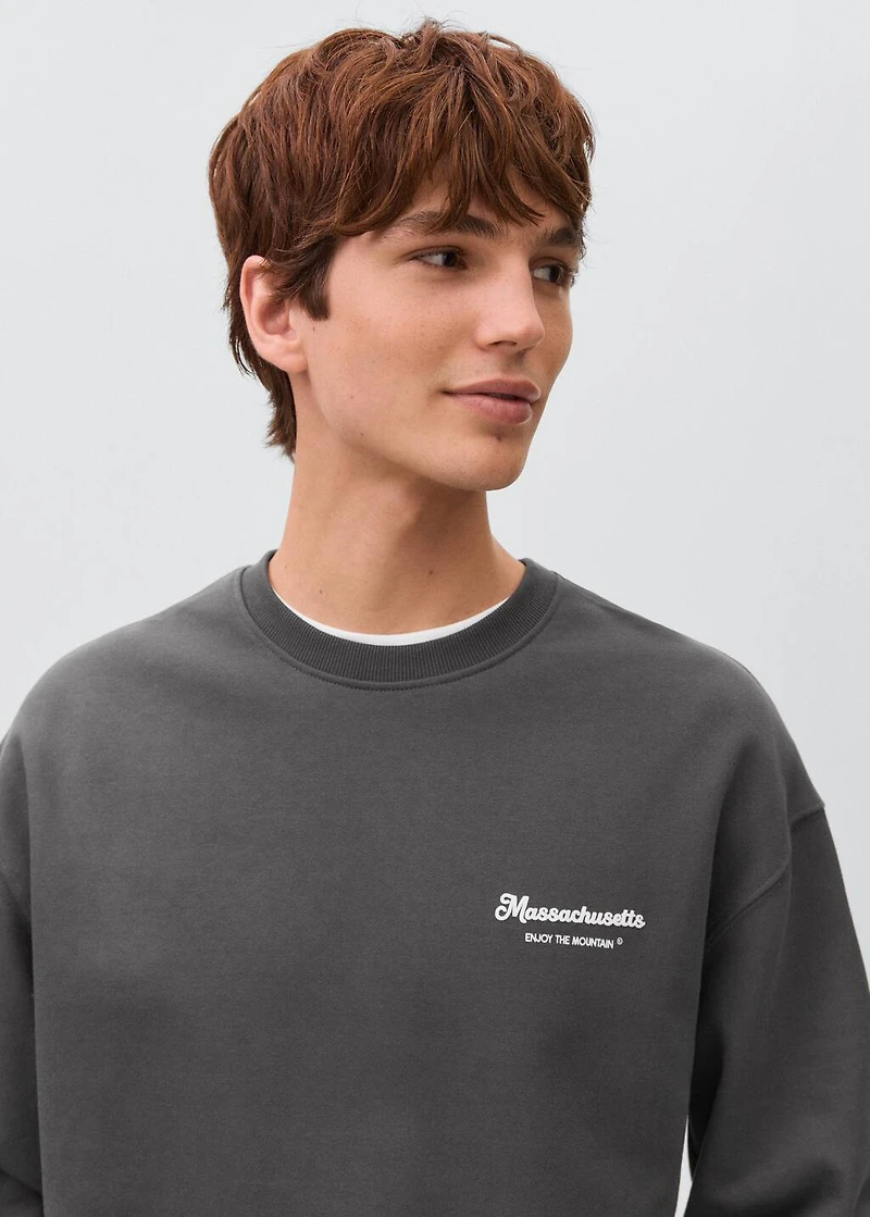 Printed cotton sweatshirt