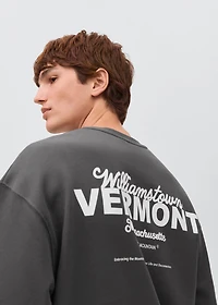 Printed cotton sweatshirt