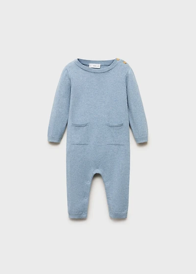 Long chest-pocket jumpsuit