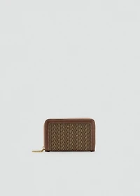 Medium jacquard wallet with logo
