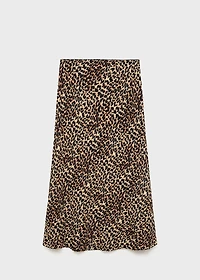 Leopard midi skirt
