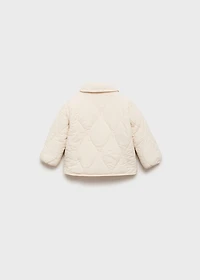 Padded anorak with shearling lining
