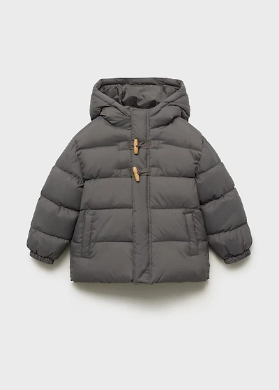 Quilted buttoned coat