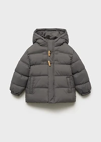 Quilted buttoned coat