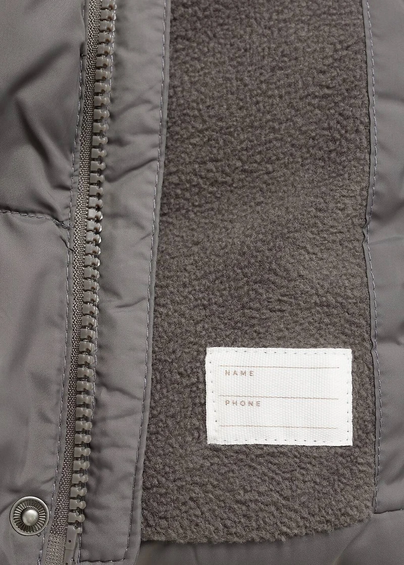 Quilted buttoned coat
