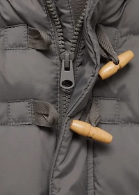 Quilted buttoned coat