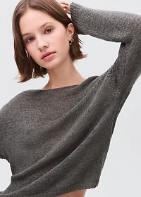 Openwork knit sweater