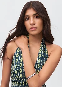 Printed halter-neck dress