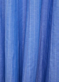 Striped linen-blend skirt