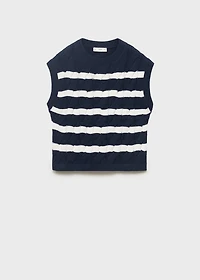 Braided-knit vest