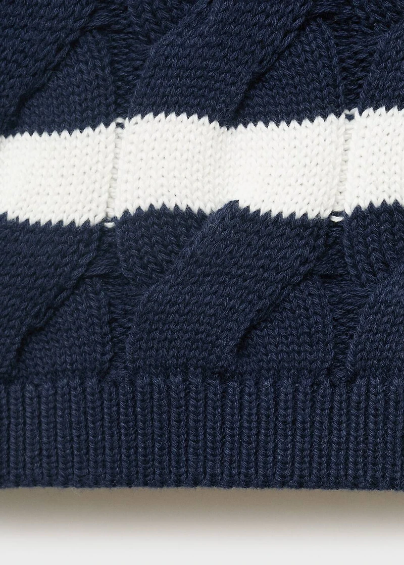 Braided-knit vest