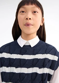 Braided-knit vest