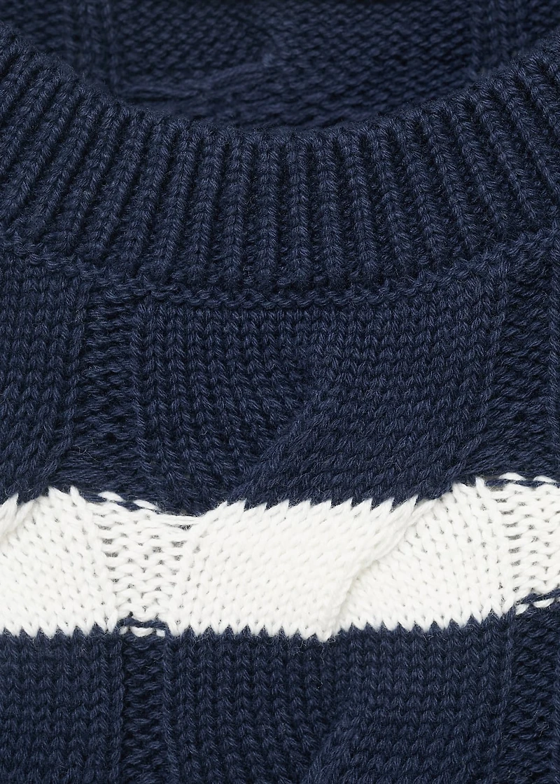 Braided-knit vest