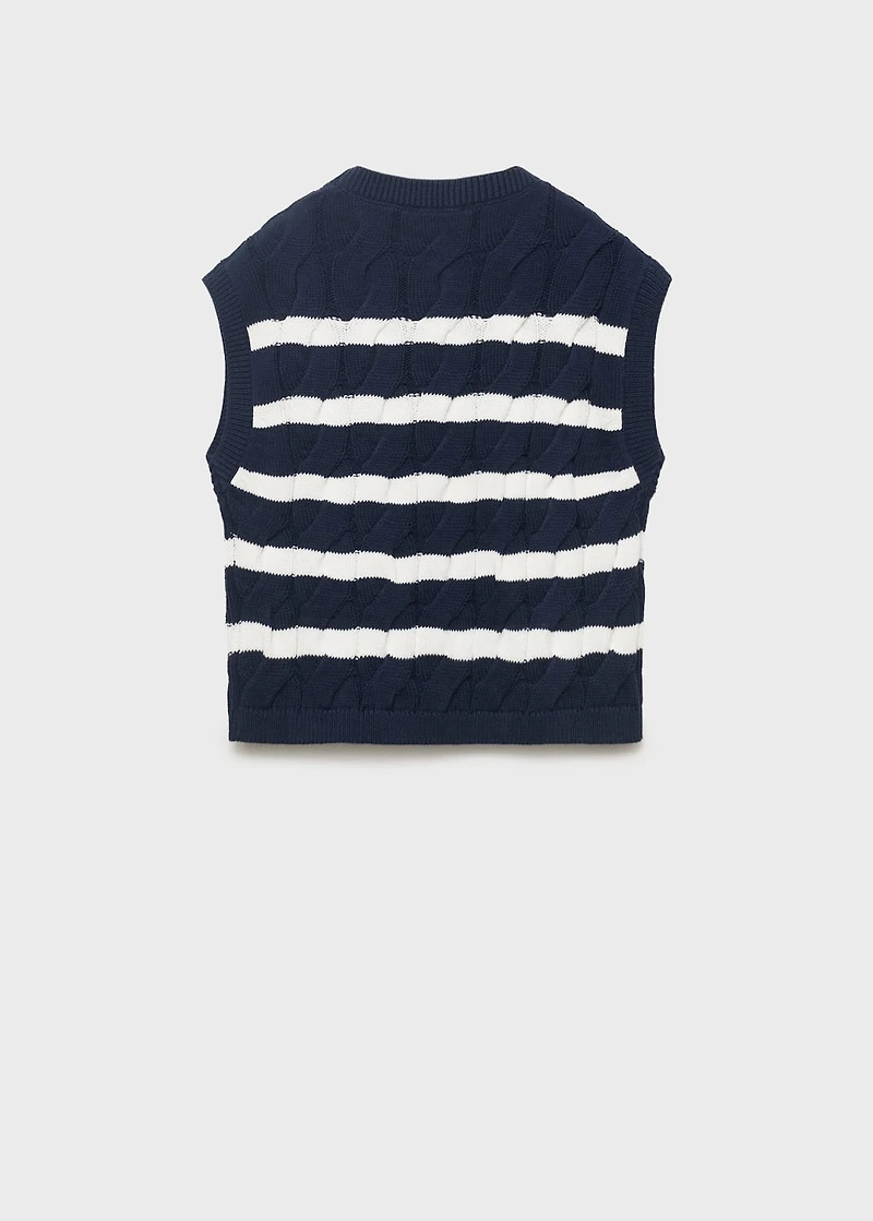 Braided-knit vest