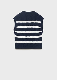 Braided-knit vest