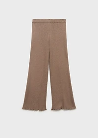 Ribbed-knit pants