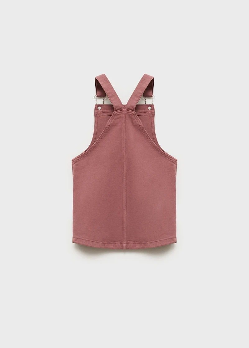 Pocket denim pinafore dress