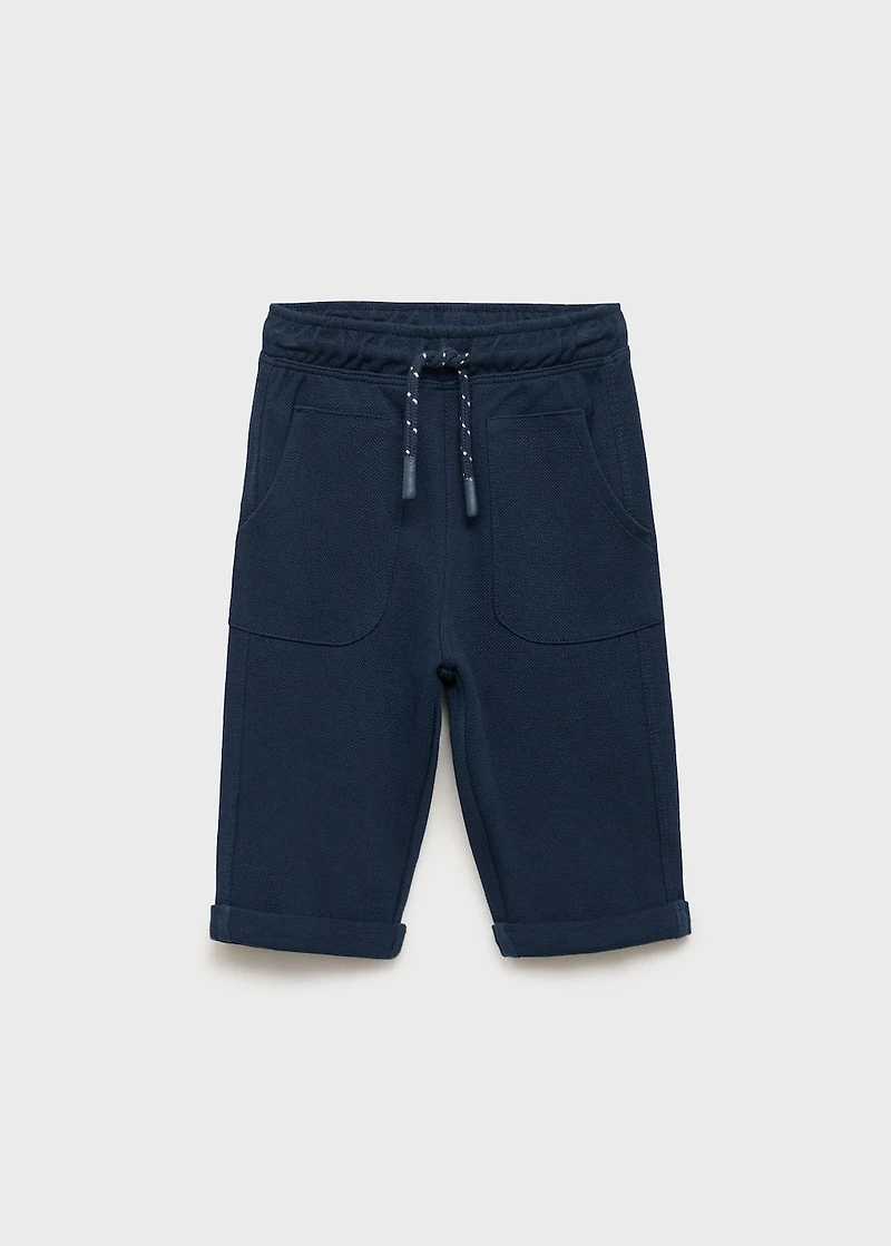Straight-fit cotton pants