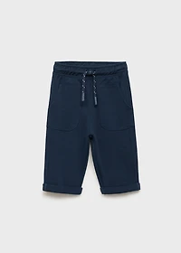 Straight-fit cotton pants