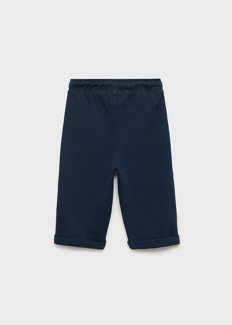 Straight-fit cotton pants