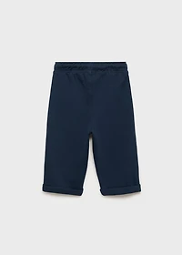 Straight-fit cotton pants