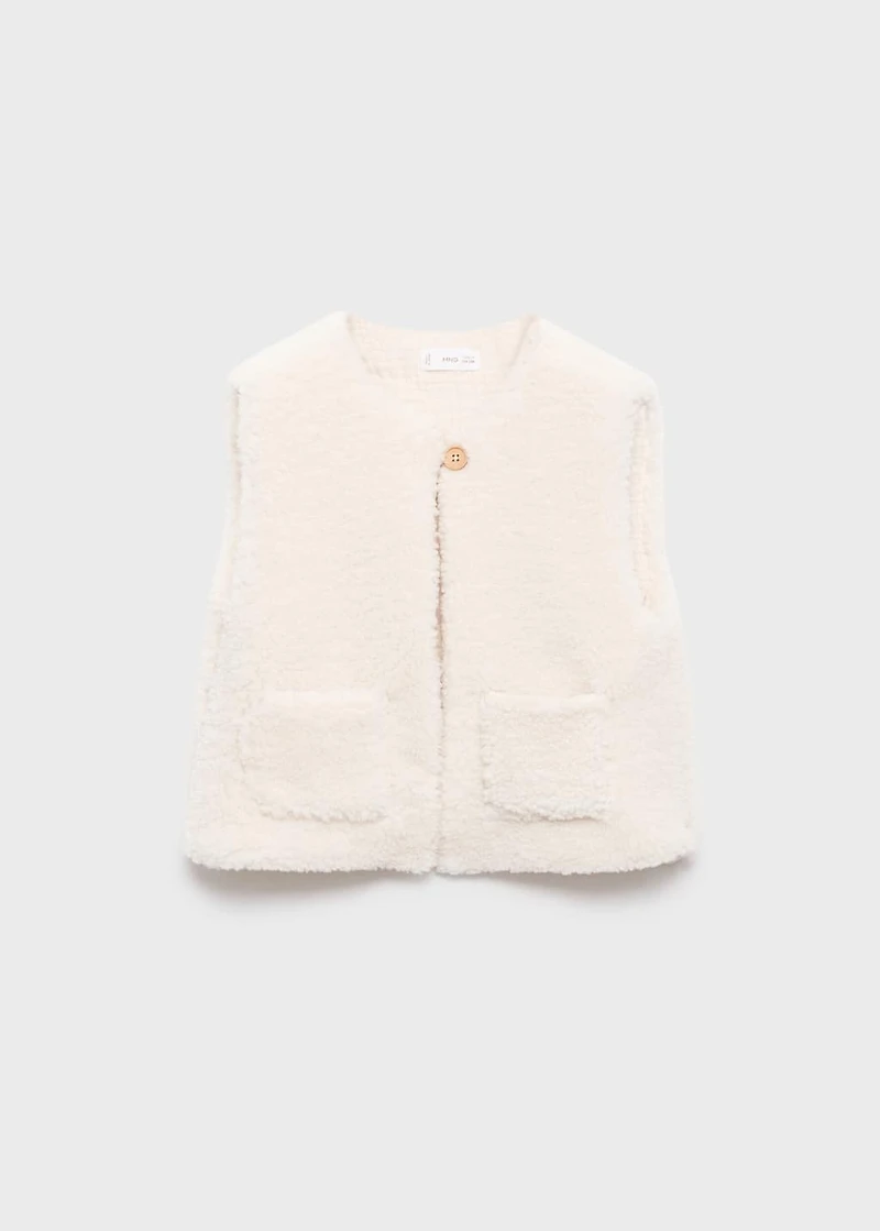 Shearling-effect vest