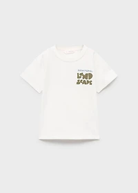 Printed cotton-blend t-shirt