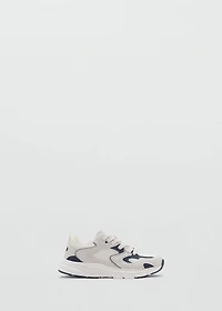 Two-tone lace-up sneakers