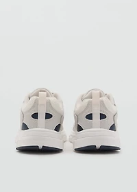 Two-tone lace-up sneakers