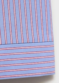 Striped cotton trousers