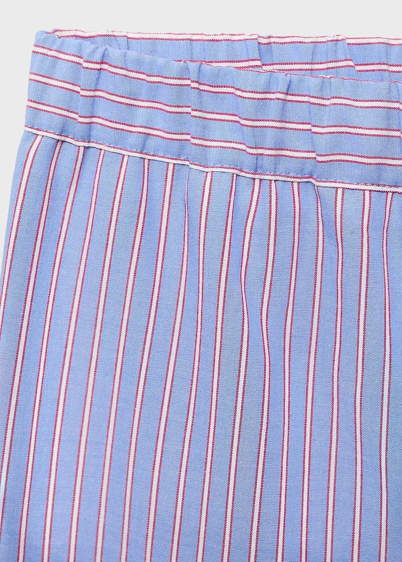 Striped cotton trousers