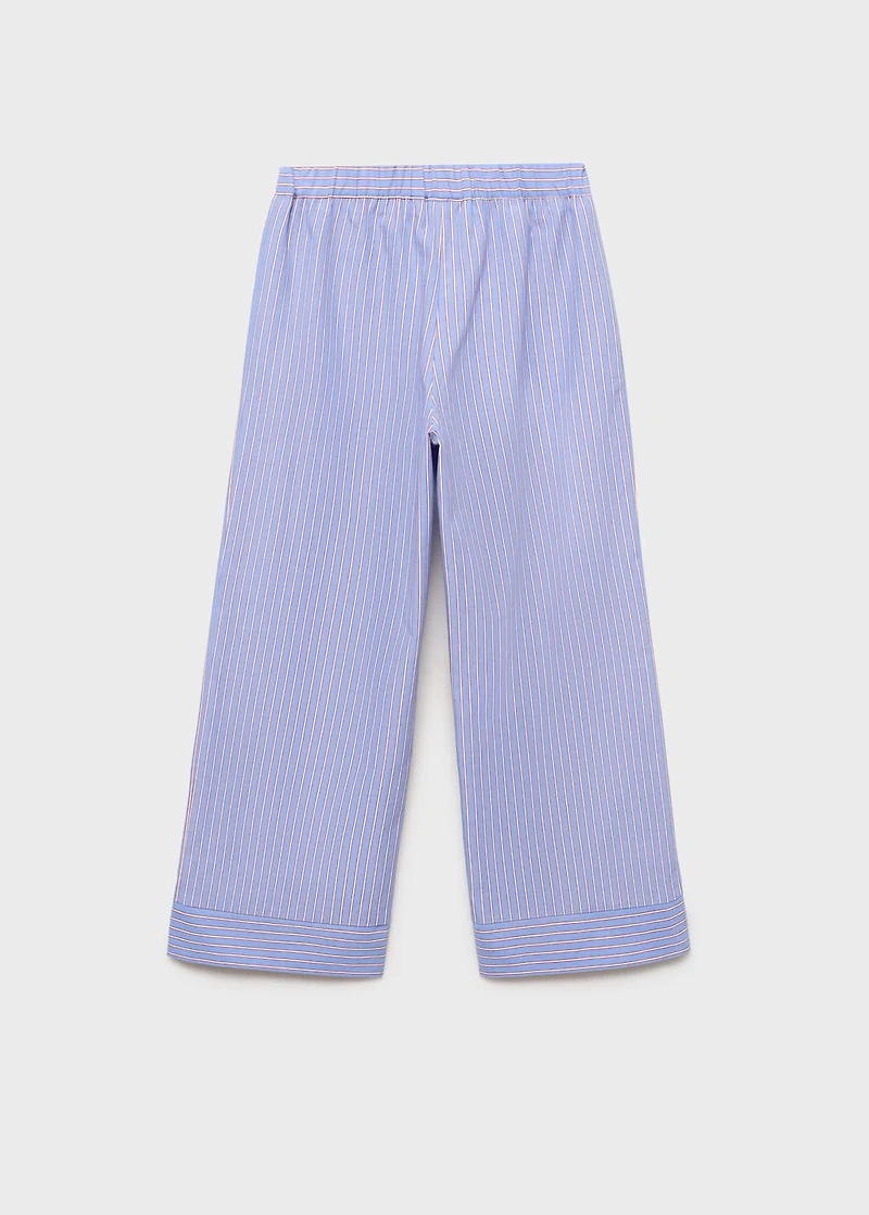 Striped cotton trousers