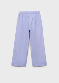 Striped cotton trousers