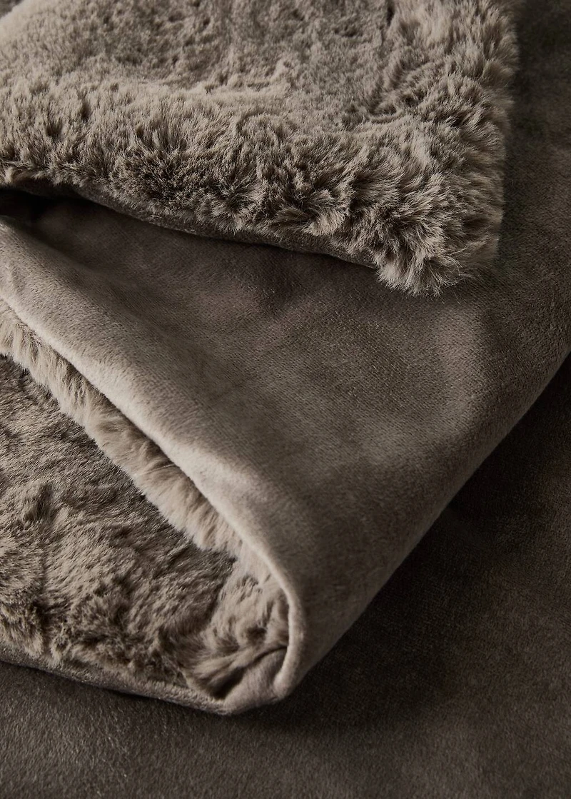 fur-effect textured blanket