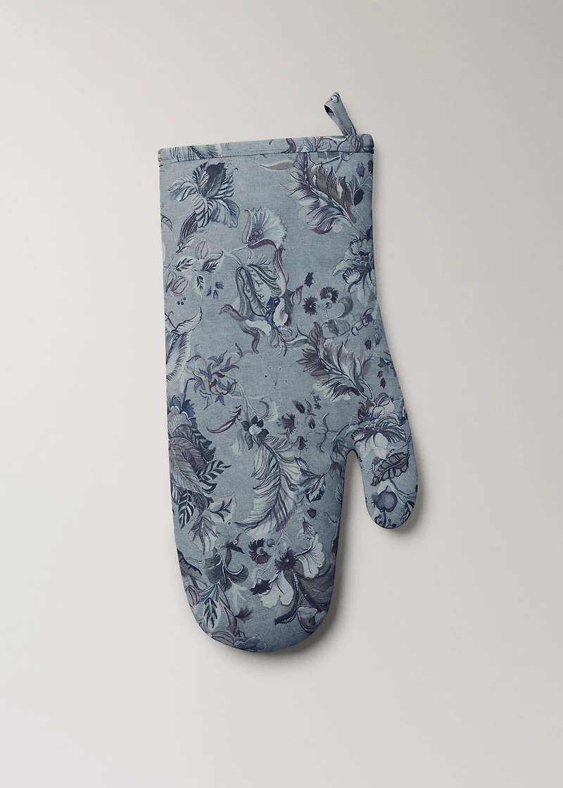 Cotton-linen printed mitt