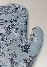 Cotton-linen printed mitt