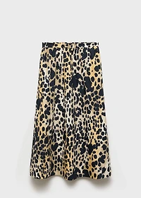 Leopard midi skirt