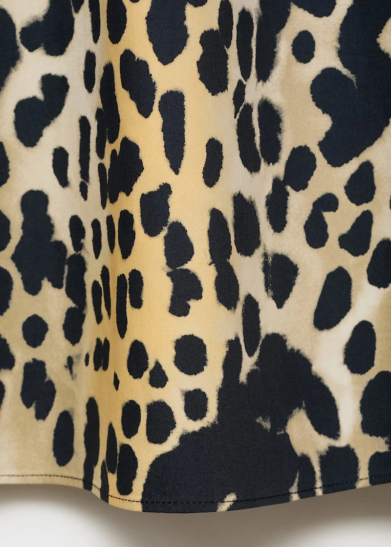 Leopard midi skirt