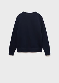 V-neck cotton sweater