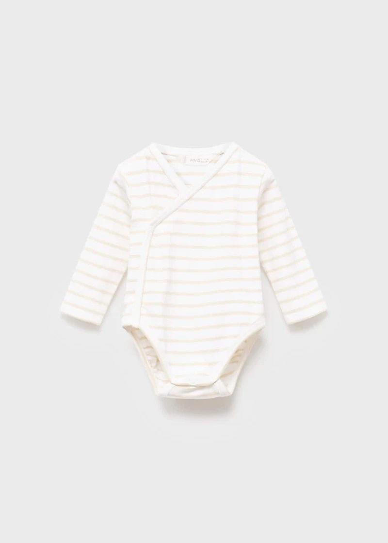 Striped cotton bodysuit